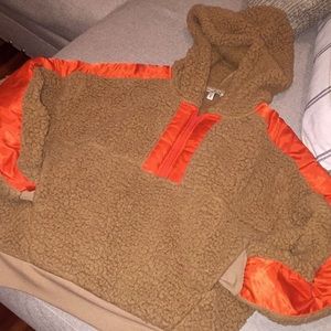 Express Teddy Quarter Zip with Hood- One Eleven